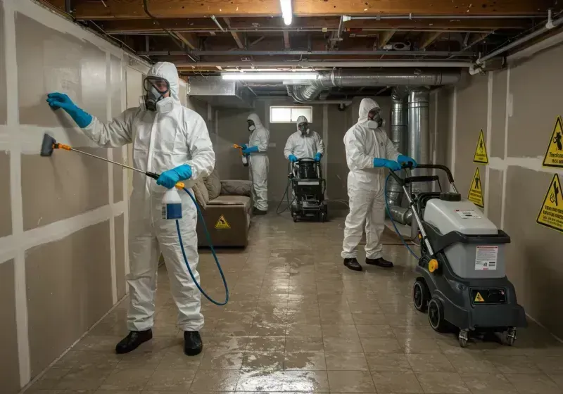 Basement Moisture Removal and Structural Drying process in Frankfort Square, IL